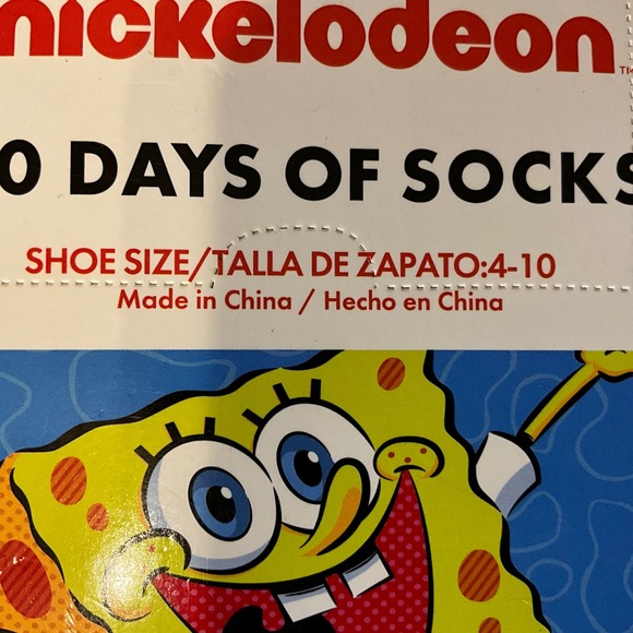 Nickelodeon 10 Days of Socks Set Rugrats SpongeBob Hey Arnold Shoe Size 4-10 - Picture 5 of 5